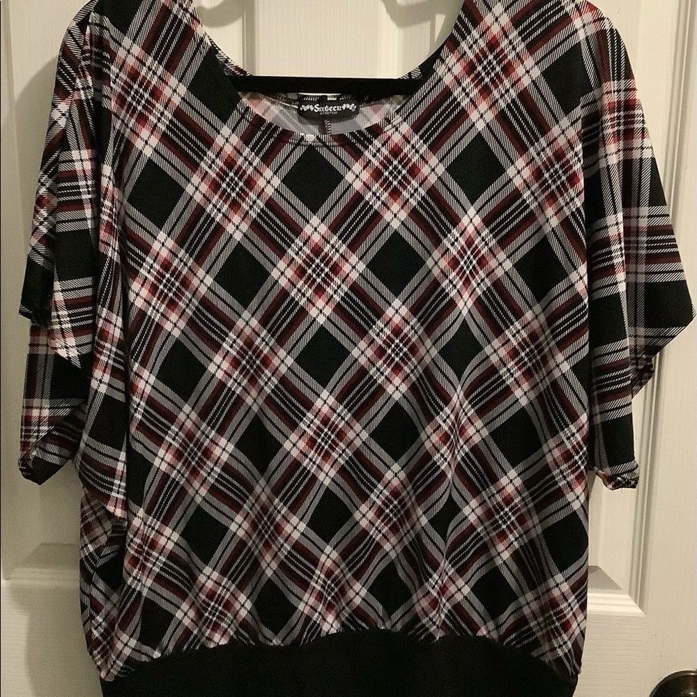 Checkers Pattern Blouse
